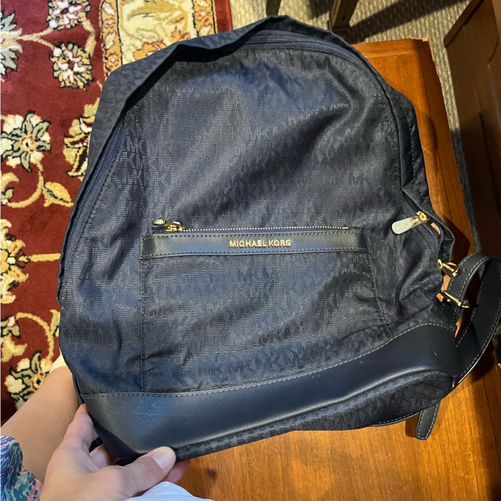 Michael Kors small backpack navy blue
